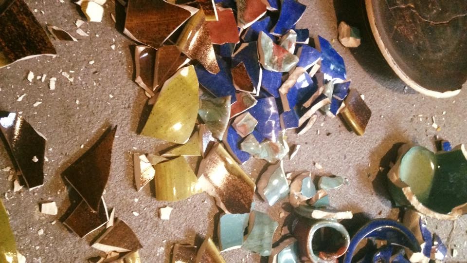 broken ceramic pottery